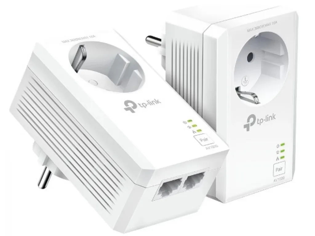 TP-Link Powerline adapter TP-LINK TL-PA7027P KIT AV1000/1000Mbps/Homeplug AV/2x RJ-45/uticnica/300m Slika 1